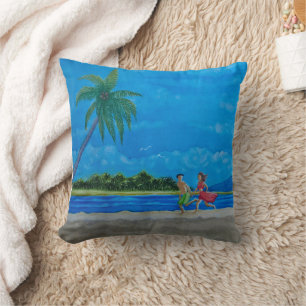 Fun in the Sun Run Throw Pillow