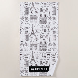 Fun in the Sun Travel Paris Beach Beach Towel