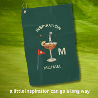 Fun Inspirational 19th Hole Cocktail Monogram Name