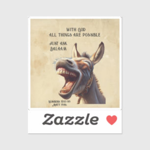 Fun Inspirational Bible  Quote Balaam's Donkey