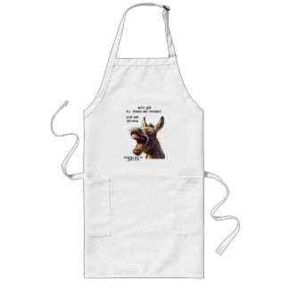 Fun Inspirational Bible  Quote Balaam's Donkey Long Apron