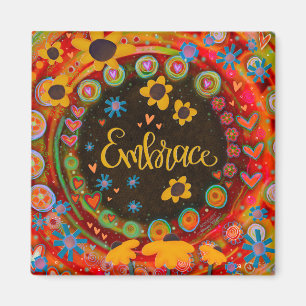 Fun Inspirational Daisies Inspirivity Embrace Magnet