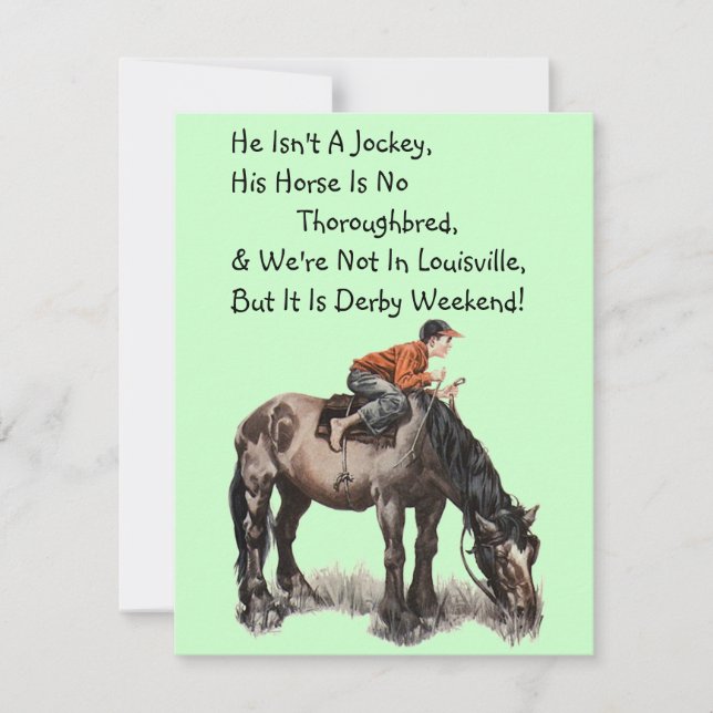 Fun Invitation To Host a Ky Kentucky Derby Party (Front)