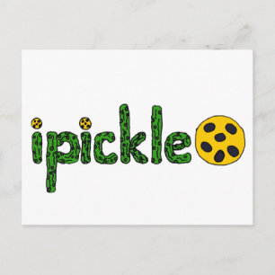 Fun ipickle Pickleball design Postcard