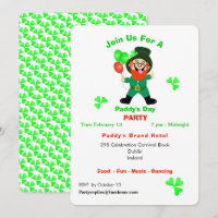 Fun Irish Celebration Leprechaun Invitation