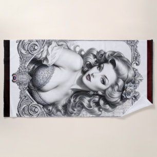 Fun Is My Middle Name AI Concept Art by Xzendor7 Beach Towel