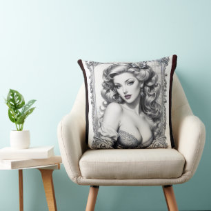 Fun Is My Middle Name AI Concept Art by Xzendor7 Throw Pillow