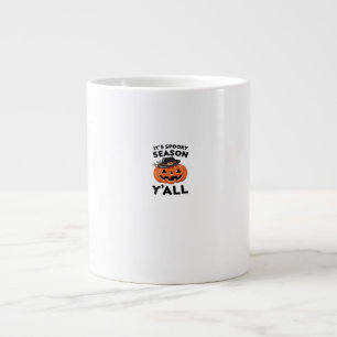 Fun It’s Spooky Season Y’all Pumpkin Design Large Coffee Mug