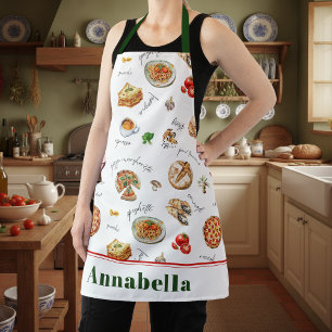 Fun Italian Food Lover Kitchen Apron