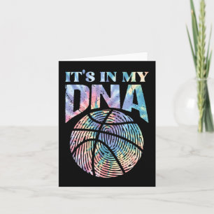 Fun It's In My DNA Girls Basketball Lover Basketba Card