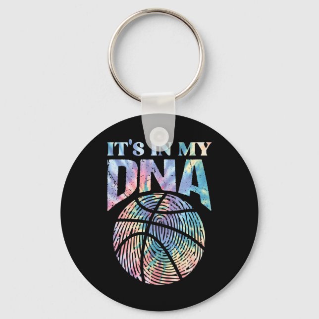 Fun It's In My Dna Girls Bysketbyll Lover Bysketby Keychain (Front)