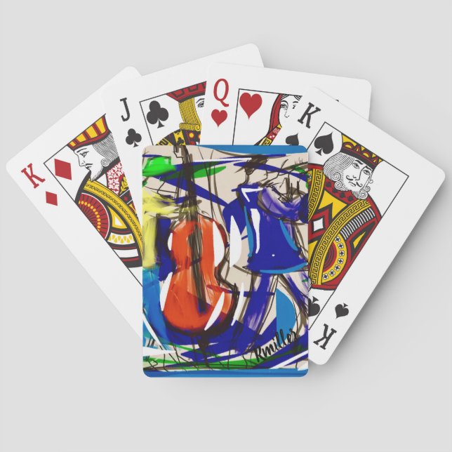 Fun jazz playing cards (Back)