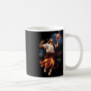 Fun Jesus Playing Bysketbyll Coffee Mug
