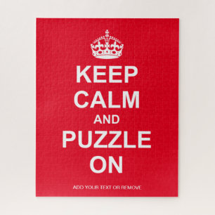 Fun jigsaw message "Keep Calm And Puzzle On",