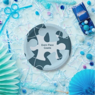 Fun Jigsaw Puzzle Custom Birthday Party Motto Paper Plate