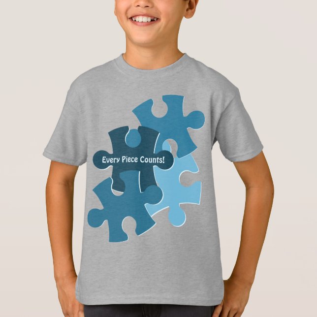Fun Jigsaw Puzzle Every Piece Counts Birthday Boy  T-Shirt (Front)
