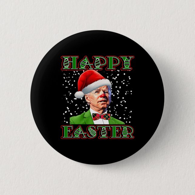 Fun Joe Biden Christmas Confused Easter Biden  2 Inch Round Button (Front)