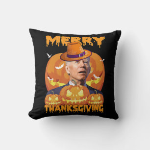 Fun Joe Biden Confused Merry Thanksgiving For Hall Throw Pillow