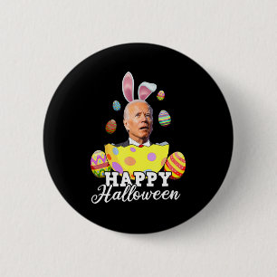 Fun Joe Biden Happy Halloween Confused Easter Bide 2 Inch Round Button