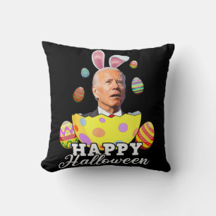 Fun Joe Biden Happy Halloween Confused Easter Bide Throw Pillow