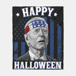 Fun Joe Biden Happy Halloween Confused For 4th Of  Fleece Blanket
