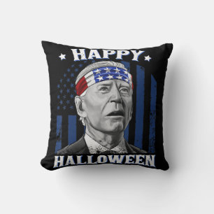Fun Joe Biden Happy Halloween Confused For 4th Of Throw Pillow