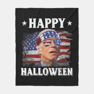 Fun Joe Biden Happy Halloween Confused th of July  Fleece Blanket