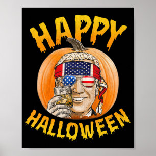 Fun Joe Biden Pumpkin Happy Halloween Confused th  Poster