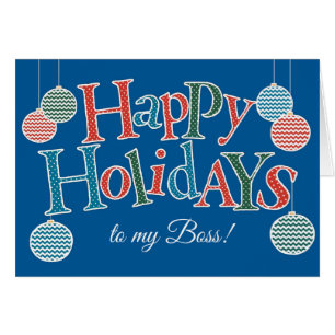 Fun Joyeuses Vacances pour Boss, Baubles colorés
