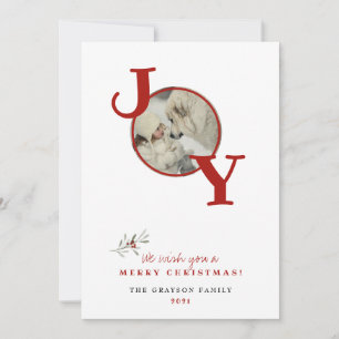 Fun Joyeux Noël Joie Photo Carte de vacances