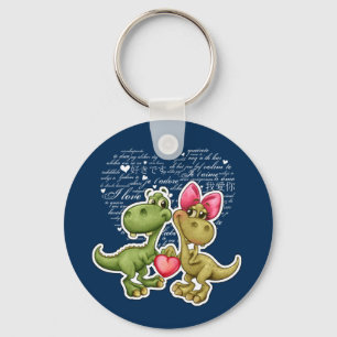 Fun Jurassic Love Valentine's Day Gift Keychains
