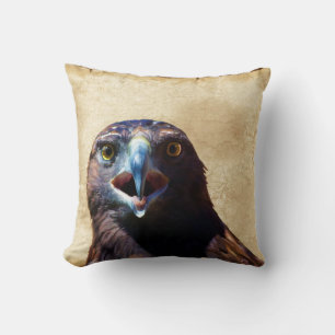 Fun Juvenile Bald Eagle Bad Attitude Wildlife Throw Pillow