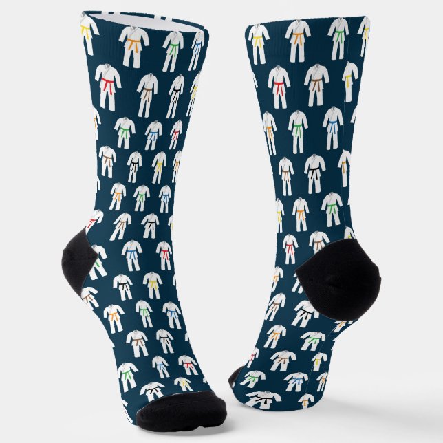 Fun Karate Japanese Martial Arts Socks (Angled)