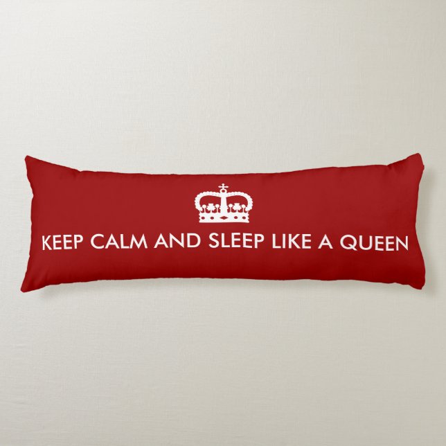 Fun Keep Calm Body Pillow (Front)