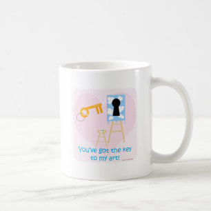 Fun Key to My Art Classic Cartoon Saying Coffee Mug