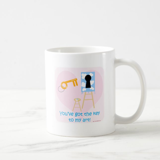 Fun Key to My Art Classic Cartoon Saying Coffee Mug (Right)
