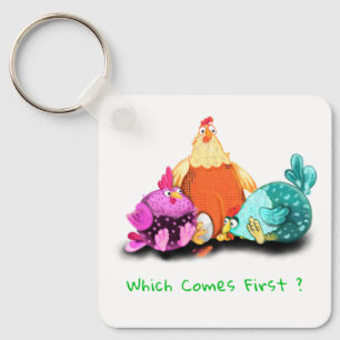 Fun Keychain - Chickens Waiting Egg To Hatch
