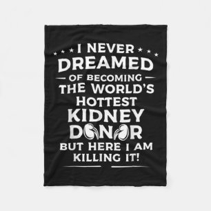 Fun Kidney Donor Art Men Women Kidney Disease Awar Fleece Blanket