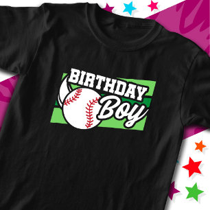 Fun Kids Baseball Party Home Run Birthday Boy T-Shirt