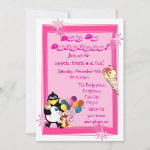 Fun kids birthday party invitation