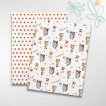 Fun Kids Birthday Pattern Scrapbook Paper<br><div class="desc">Beautiful and unique scrapbook paper with a pattern with kids in calculator,  bear and duck costumes. The back side of the paper have a pattern of polka dots in orange colour. Illustrated and designed by Patricia Alvarez.</div>