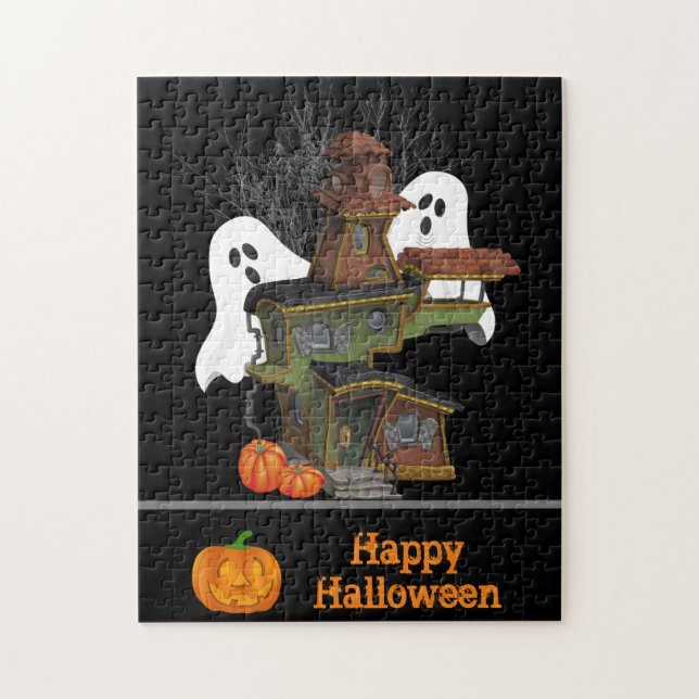 Fun Kids Halloween Haunted House Jigsaw Puzzle (Vertical)