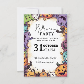 Fun Kids’ Halloween Party Invitation – Editable & 