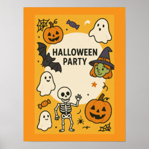 Fun Kids Halloween Party Poster