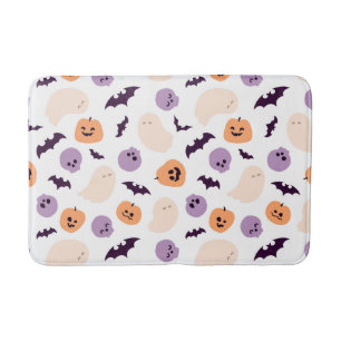 Fun Kids Halloween Pattern Bath Mat