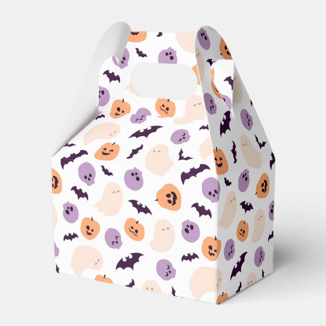 Fun Kids Halloween Pattern Favor Box (Front Side)