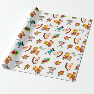 Fun Kids Playing  Wrapping Paper