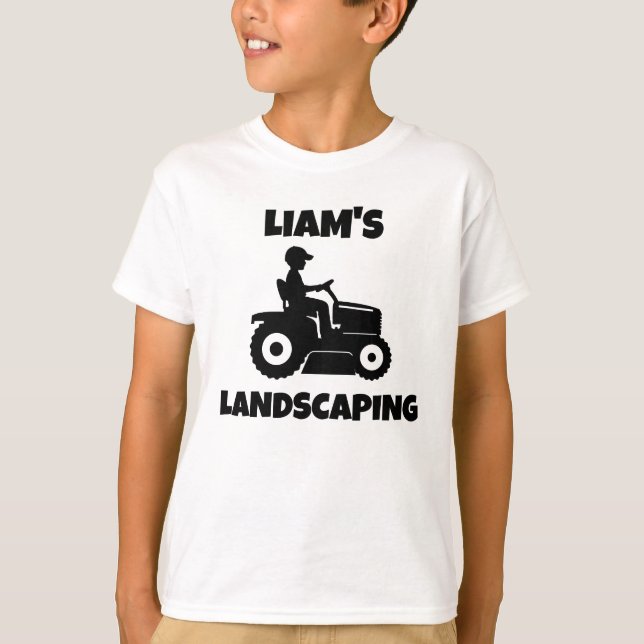 Fun Kids Riding T-Shirt de tondeuse de pelouse ou  (Devant)