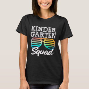 Fun Kindergarten Squad Sunglasses Fun Kids Back To T-Shirt
