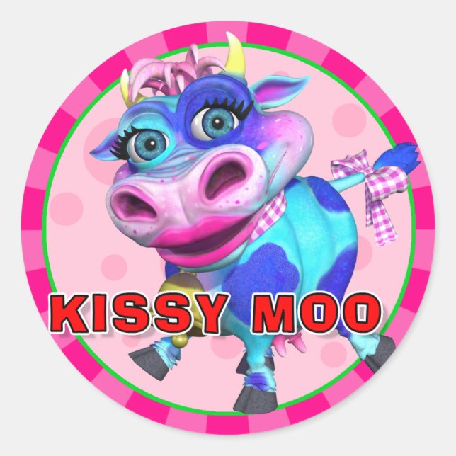 Fun Kissy Moo Stickers (Front)